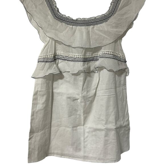 Kisuii Bohemian Tiered Off Shoulder Cotton Mini Dress cottagecore beachwear - Picture 6 of 10